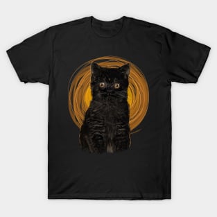 Black Cat Dad T-Shirt